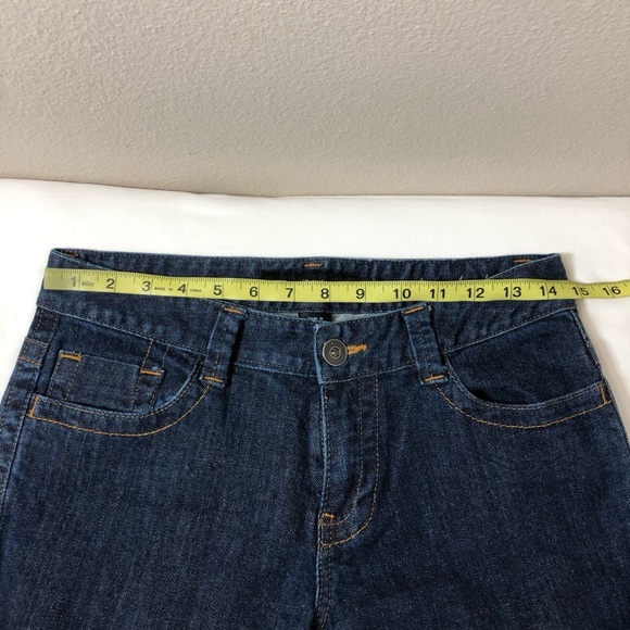 Calvin Klein Jeans Women’s Cotton Blend Mid Rise Lean Bootcut Dark Wash Jeans 6 - Picture 10 of 16